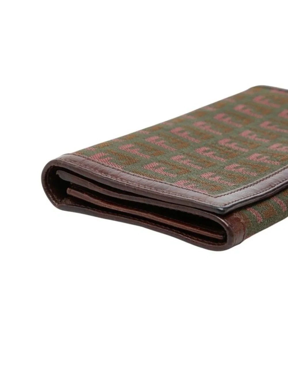 Fendi Zucca Wallet Khaki Brown Canvas Leather